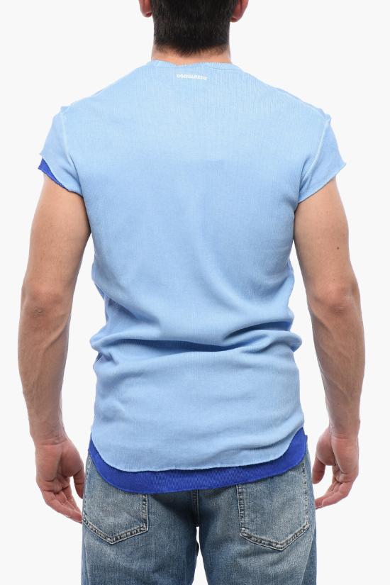  디스퀘어드2 반팔 티셔츠 S71FZ0080 S24623 961 Blue - DSQUARED2