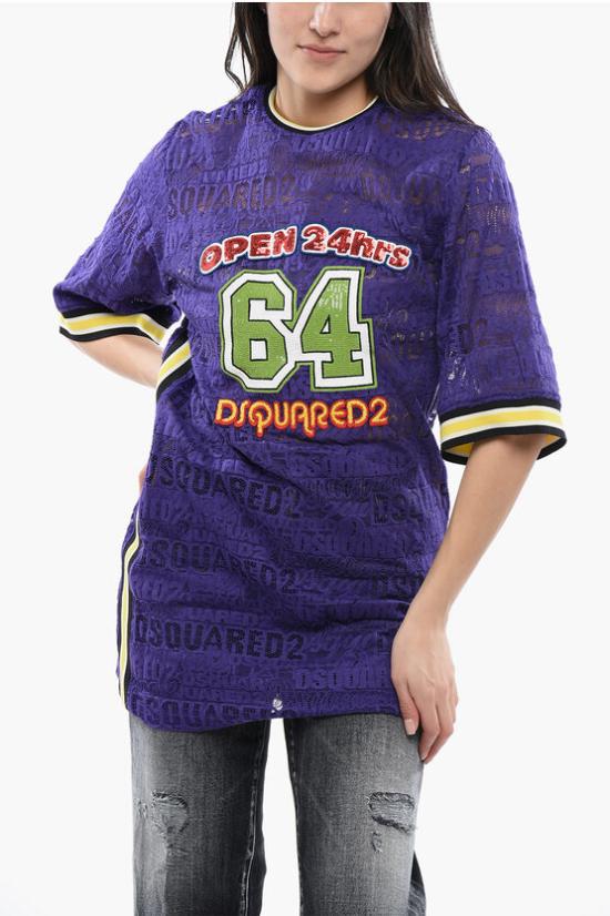  디스퀘어드2 반팔 티셔츠 S75CV0734 S78226 393 Violet