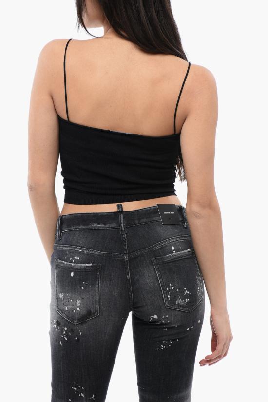  디스퀘어드2 민소매 티셔츠 S75HA1263 S18435 900 Black - DSQUARED2