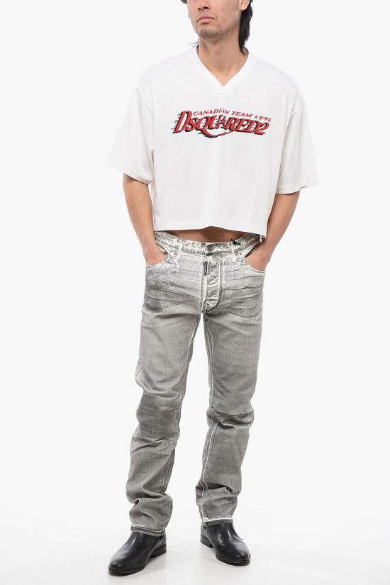  디스퀘어드2 반팔 티셔츠 S74GD1209 S21658 100 Beige - DSQUARED2