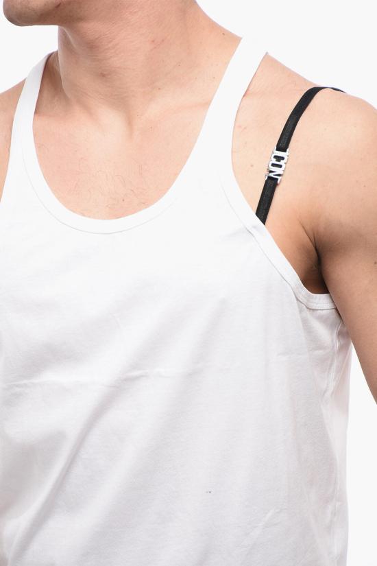  디스퀘어드2 민소매 티셔츠 S79NL0004 S23009 100 White - DSQUARED2