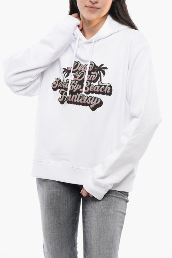  디스퀘어드2 후드 티셔츠 S72GU0448 S25551 100 White