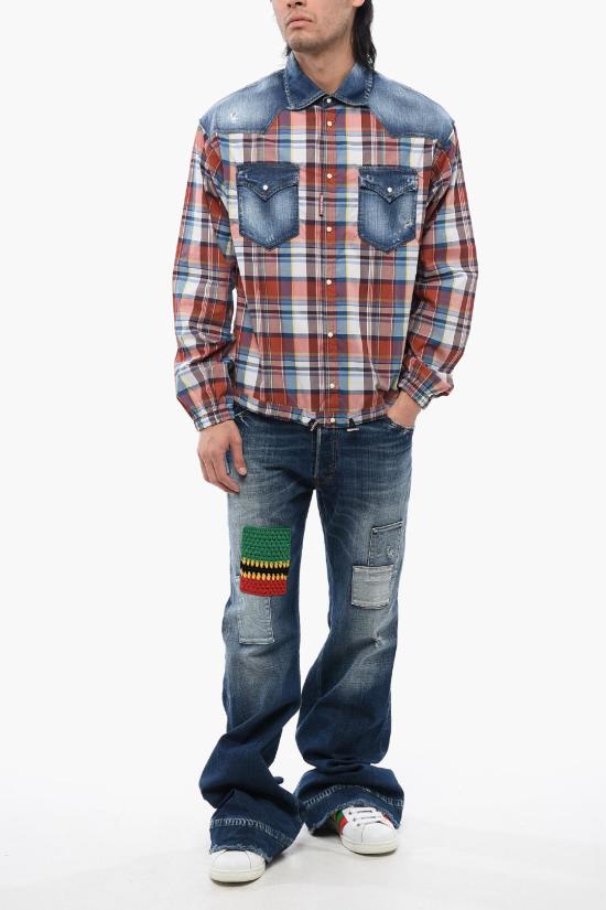  디스퀘어드2 긴팔 셔츠 S71DM0702 S78603 001F Multicolor - DSQUARED2