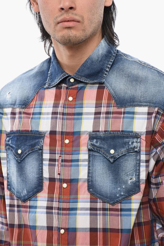  디스퀘어드2 긴팔 셔츠 S71DM0702 S78603 001F Multicolor - DSQUARED2