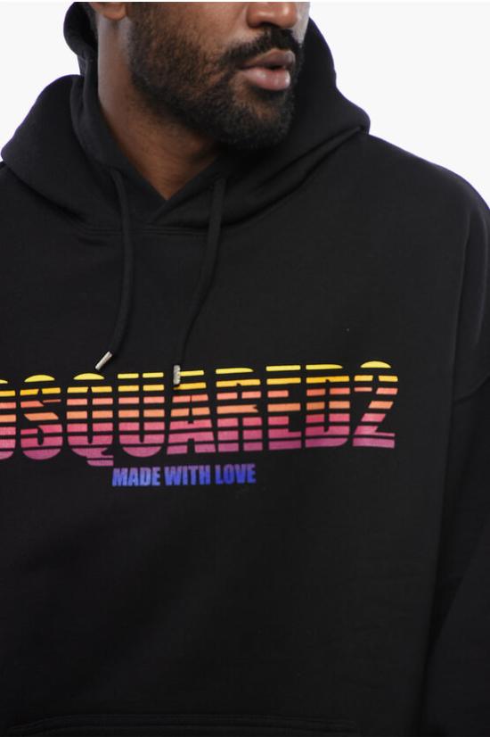  디스퀘어드2 후드 티셔츠 S71GU0655 S25551 900 Black - DSQUARED2