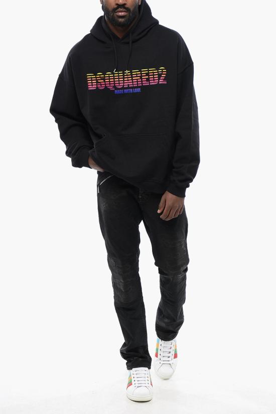  디스퀘어드2 후드 티셔츠 S71GU0655 S25551 900 Black - DSQUARED2