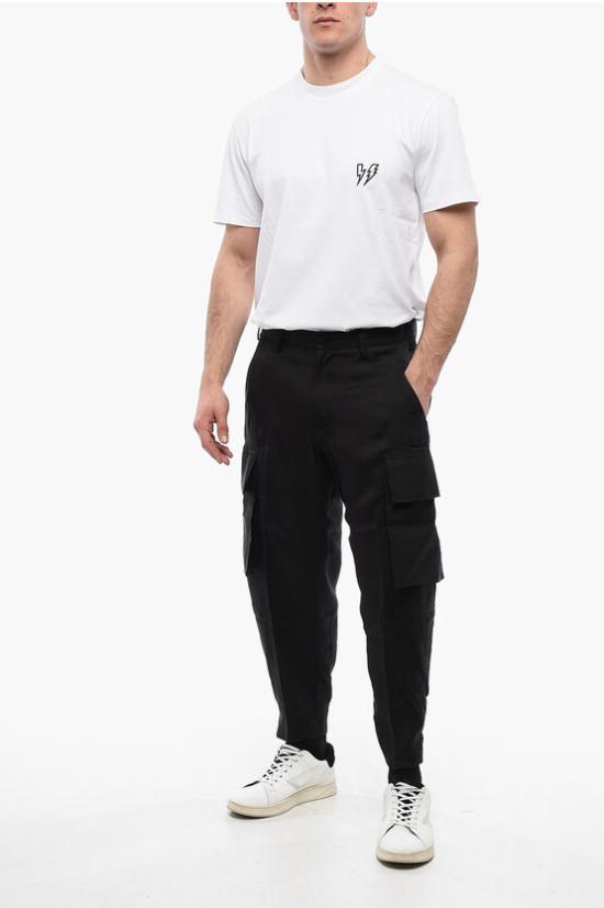  닐바렛 카고 팬츠 MY30077H Y032 001N Black - NEIL BARRETT