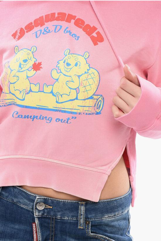  디스퀘어드2 후드 티셔츠 S75GU0509 S25539 243 Pink - DSQUARED2