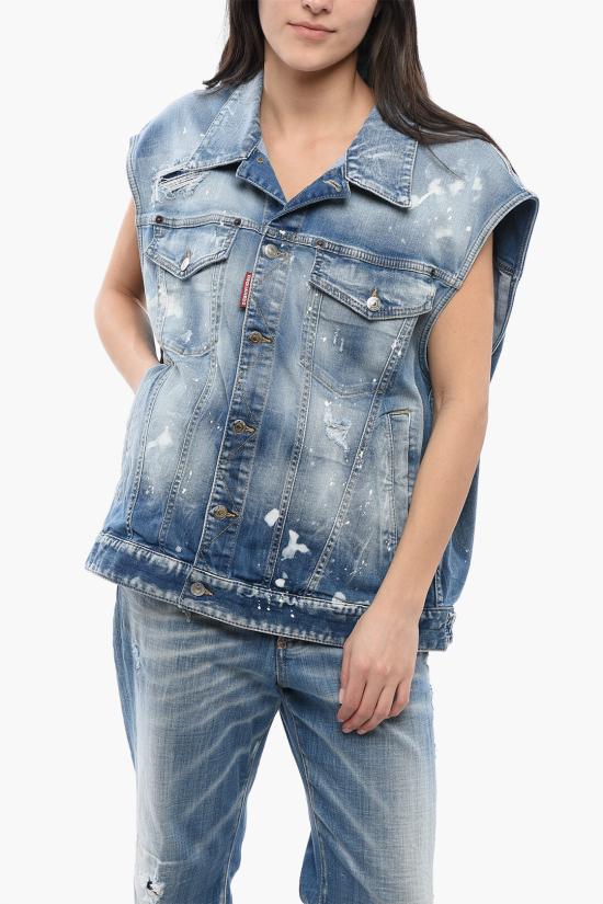  디스퀘어드2 데님 자켓 S75FB0158 S30789 470 Light blue