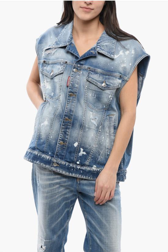  디스퀘어드2 데님 자켓 S75FB0158 S30789 470 Light blue