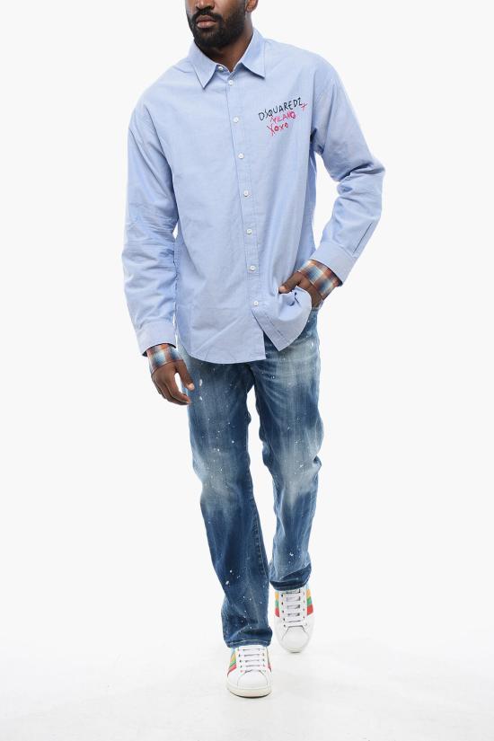  디스퀘어드2 긴팔 셔츠 S74DM0791 S47420 482 Light blue - DSQUARED2