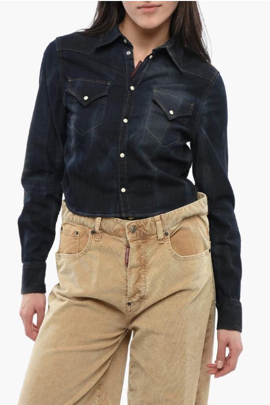  디스퀘어드2 데님 셔츠 S80DL0022 S30341 470 Blue