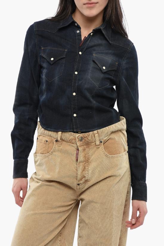  디스퀘어드2 데님 셔츠 S80DL0022 S30341 470 Blue