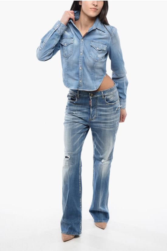  디스퀘어드2 데님 셔츠 S75DL0867 S30341 470 Light blue - DSQUARED2