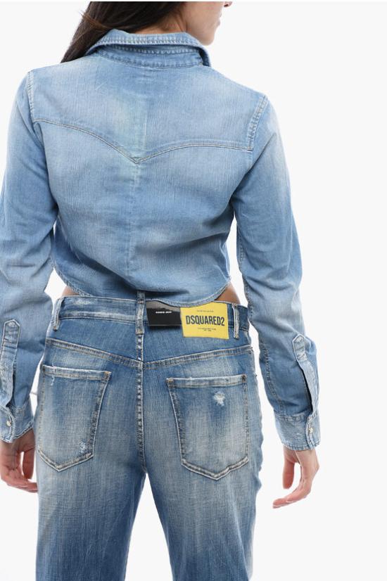  디스퀘어드2 데님 셔츠 S75DL0867 S30341 470 Light blue - DSQUARED2