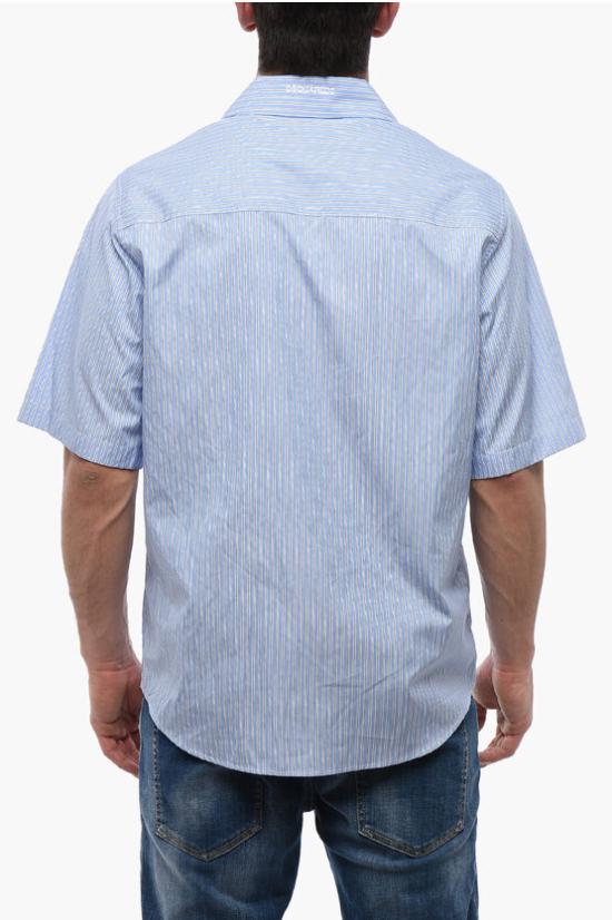  디스퀘어드2 반팔 셔츠 S74DM0813 S54392 001F Blue - DSQUARED2