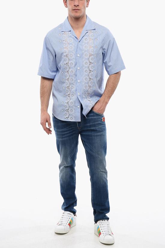  디스퀘어드2 반팔 셔츠 S74DM0813 S54392 001F Blue - DSQUARED2