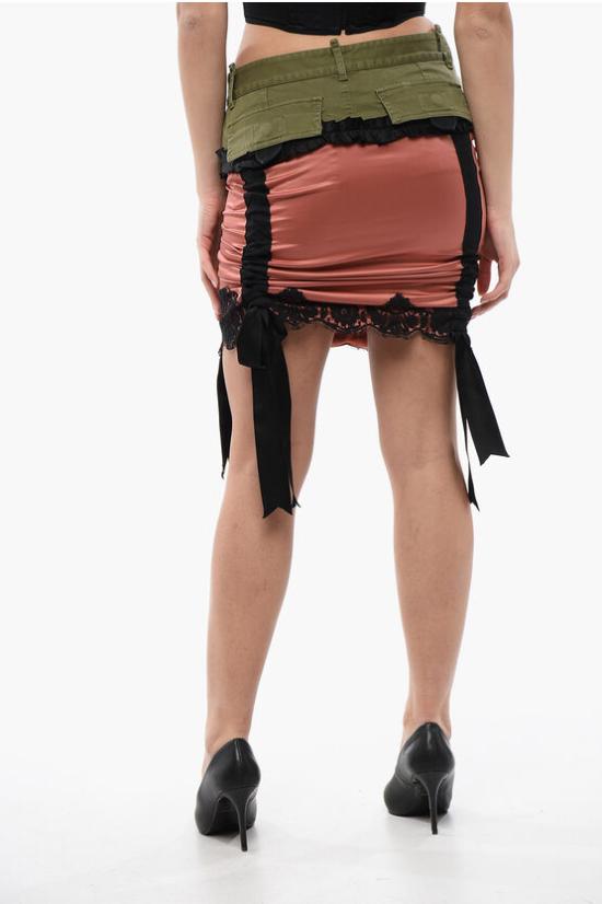  디스퀘어드2 숏 스커트 S72MA0961 S39021 693 Rosa Verde Militare - DSQUARED2