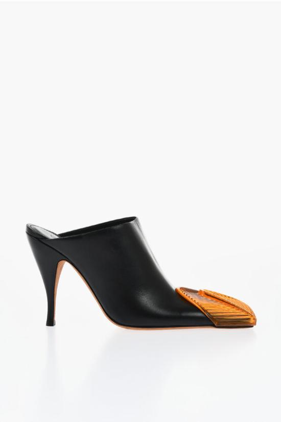  오프화이트 힐/펌프스 OWIJ038F23 LEA001 1020 Black - OFF WHITE