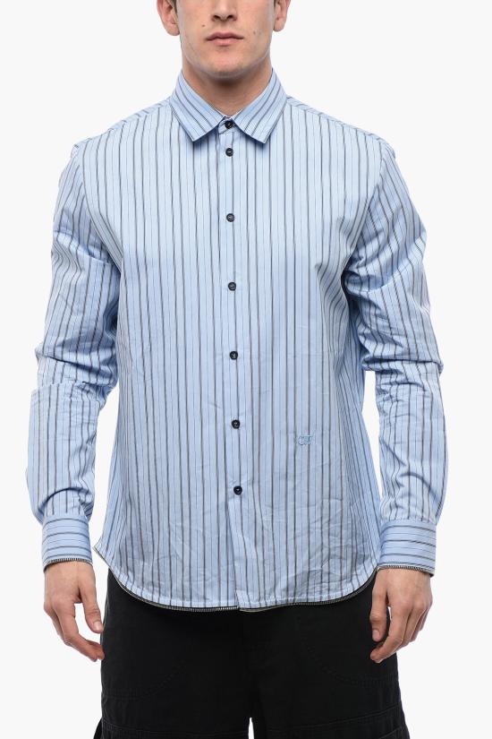  오프화이트 긴팔 셔츠 OMGE024F23 FAB004 4140 Light blue