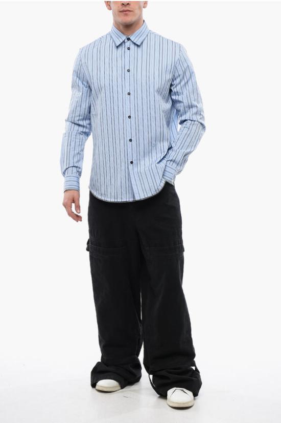  오프화이트 긴팔 셔츠 OMGE024F23 FAB004 4140 Light blue - OFF WHITE