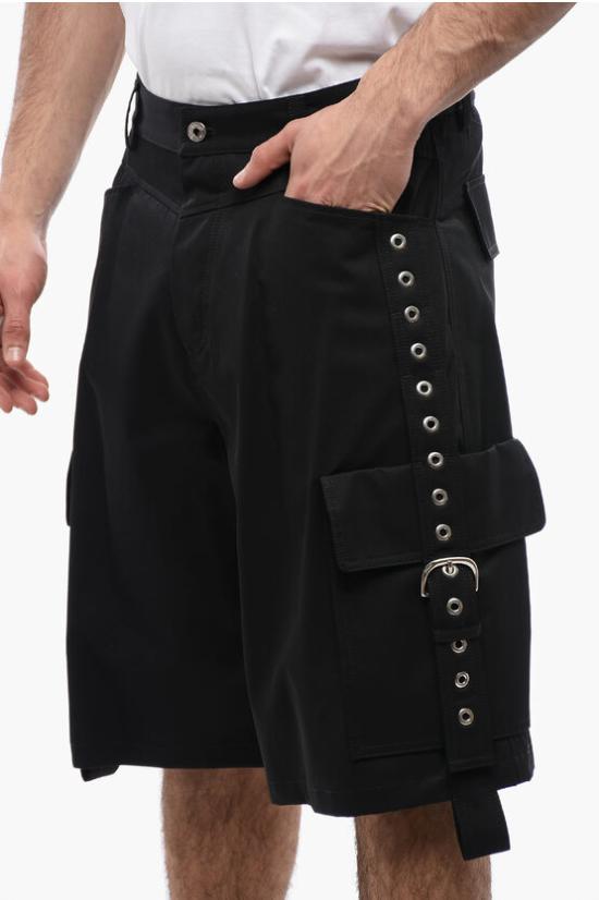  오프화이트 숏팬츠 OMCB093S24FAB0011000 Black - OFF WHITE