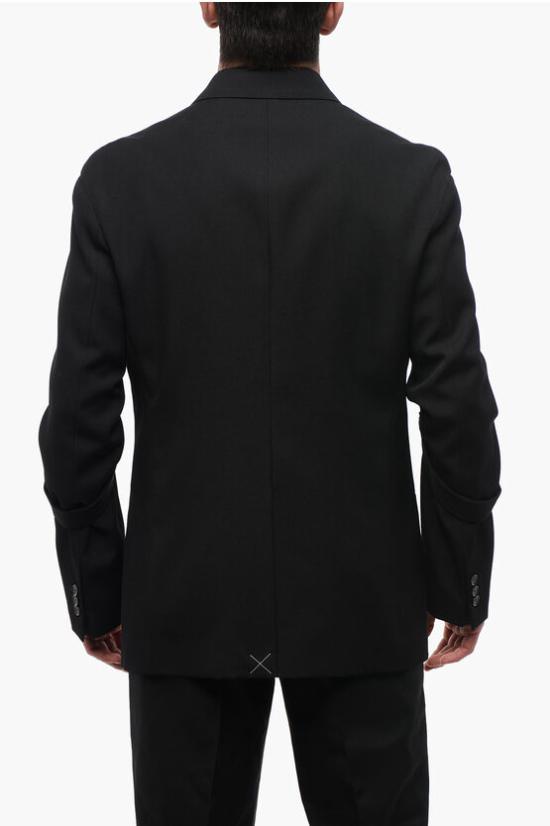  오프화이트 수트 자켓 OMEN093S24FAB0011010 Black - OFF WHITE