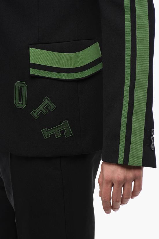  오프화이트 수트 자켓 OMEN094S24FAB0011057 Black - OFF WHITE