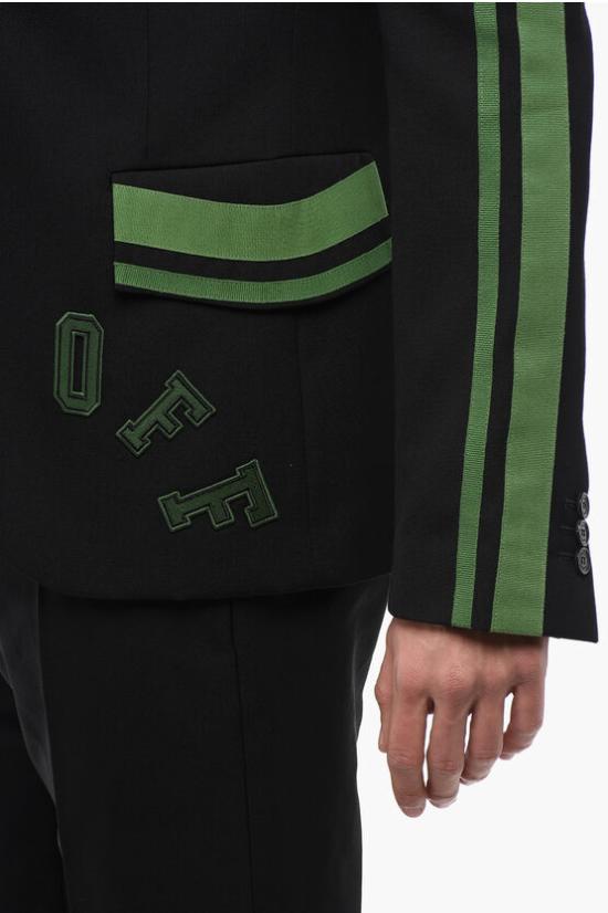  오프화이트 수트 자켓 OMEN094S24FAB0011057 Black - OFF WHITE