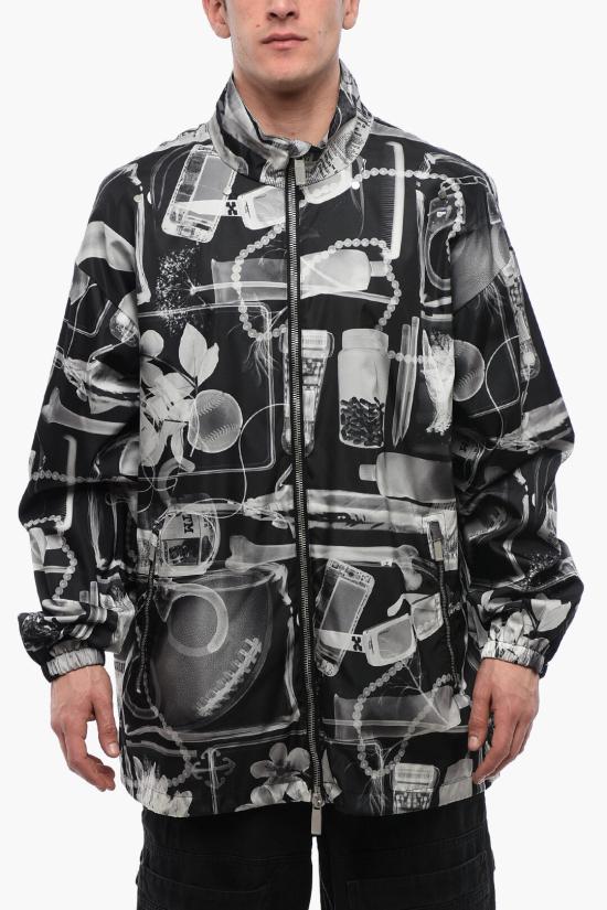  오프화이트 자켓 OMEB048S24FAB0011400 Black White