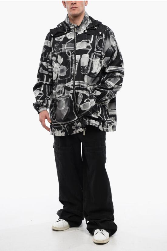  오프화이트 자켓 OMEB048S24FAB0011400 Black White - OFF WHITE