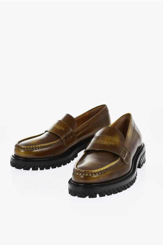  오프화이트 로퍼 OWIG004S24LEA0026059 Brown