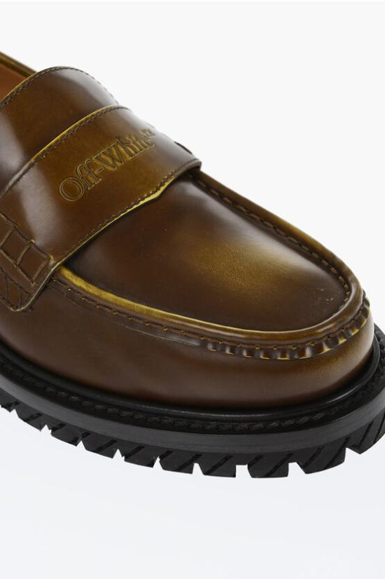  오프화이트 로퍼 OWIG004S24LEA0026059 Brown - OFF WHITE