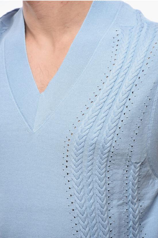  빅터앤롤프 니트 베스트 MK065 31 19323 Light blue - VIKTOR & ROLF