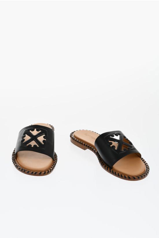  오프화이트 뮬/슬리퍼 OWIC019S24LEA0011010 Black