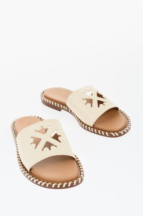  오프화이트 뮬/슬리퍼 OWIC019S24LEA0010303 Beige