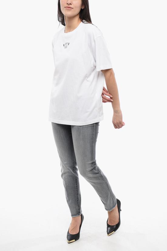  오프화이트 반팔 티셔츠 OWAA089S24JER0020101 White - OFF WHITE