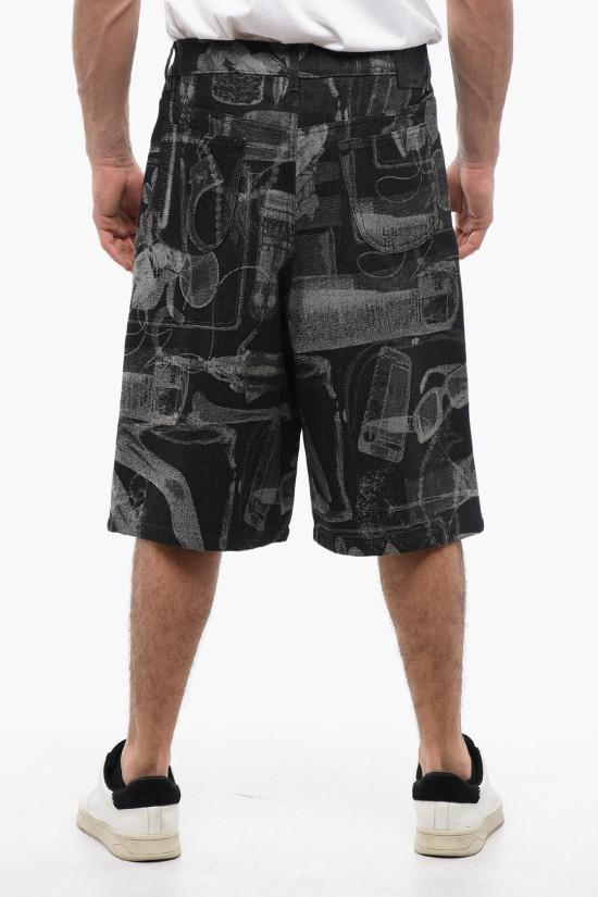  오프화이트 데님 숏팬츠 OMYC020S24DEN0021400 Gray - OFF WHITE