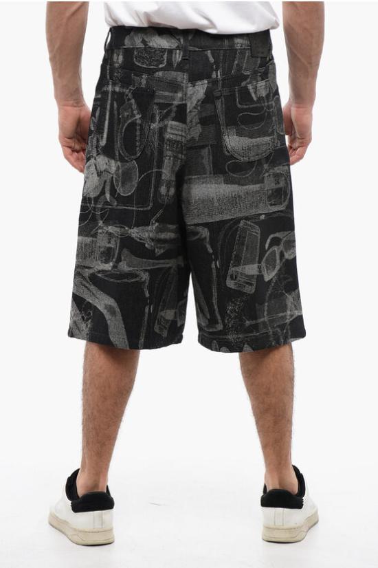  오프화이트 데님 숏팬츠 OMYC020S24DEN0021400 Gray - OFF WHITE