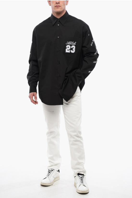  오프화이트 긴팔 셔츠 OMGE004S24FAB0021001 Black - OFF WHITE