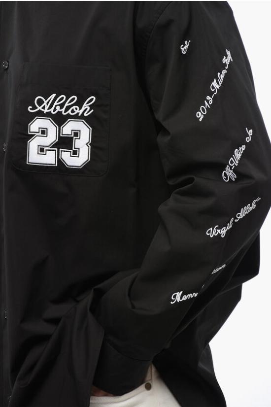  오프화이트 긴팔 셔츠 OMGE004S24FAB0021001 Black - OFF WHITE