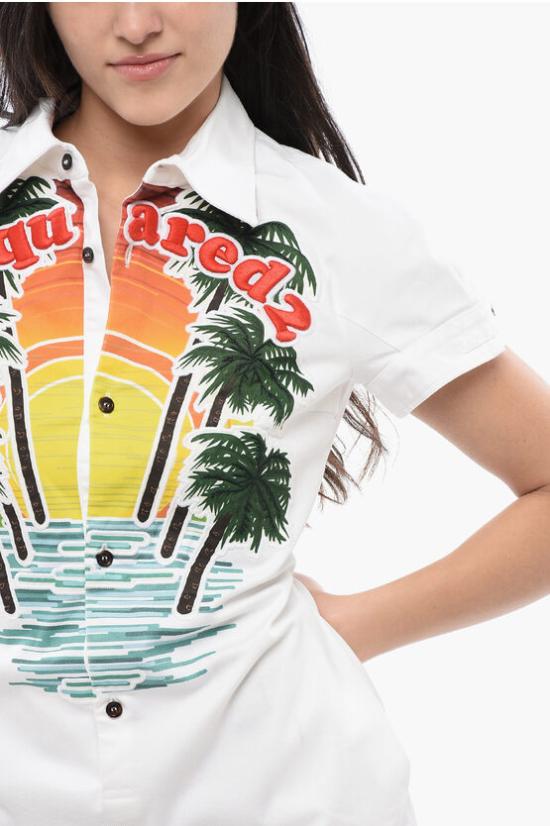  디스퀘어드2 숏 원피스 S72CV0510 S39021 100 White - DSQUARED2