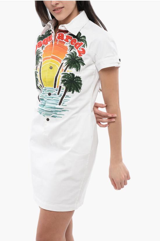  디스퀘어드2 숏 원피스 S72CV0510 S39021 100 White - DSQUARED2