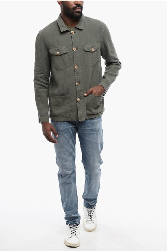  알테아 긴팔 셔츠 2057324 46 R Green - ALTEA