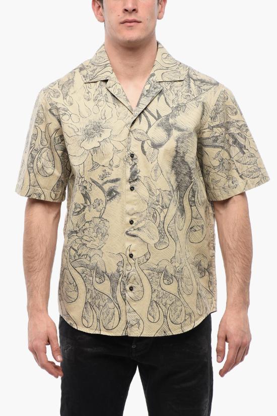  디스퀘어드2 반팔 셔츠 S71DM0546 S41794 115 Beige