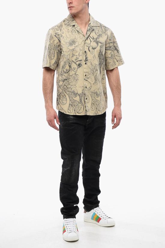  디스퀘어드2 반팔 셔츠 S71DM0546 S41794 115 Beige - DSQUARED2