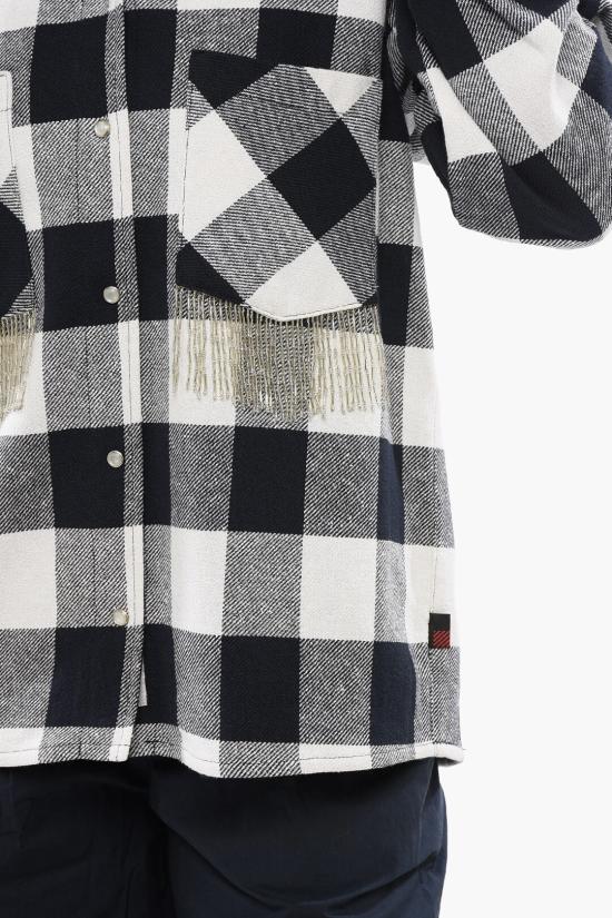  울리치 블라우스 CFWWOS0015FRUT2100 3982 Black White - WOOLRICH