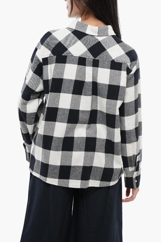  울리치 블라우스 CFWWOS0015FRUT2100 3982 Black White - WOOLRICH