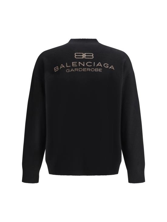25SS 발렌시아가 스웨터 818987T1714 1000 BLACK - BALENCIAGA