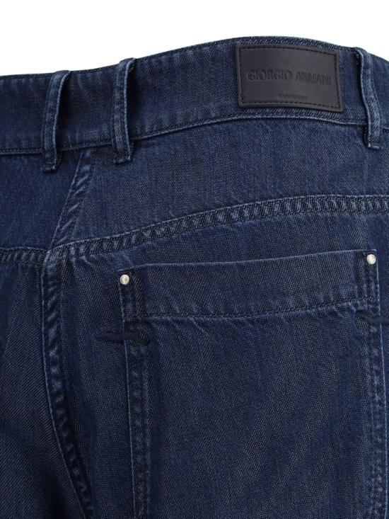 25SS 조르지오 아르마니 스트레이트 팬츠 GW000769AF15323 UB112 BLUE - GIORGIO ARMANI